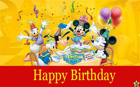 Happy Birthday With Disney Characters Birthday Star