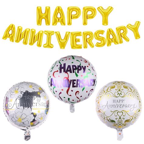 Happy Anniversary Letter Foil Balloons Wedding Anniversary Love Theme