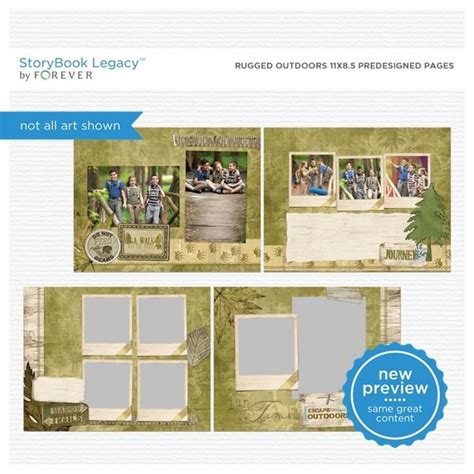 Rugged Outdoors 11x8 5 Predesigned Pages These 11x8 5 Pre Designed Pages Are Great For O