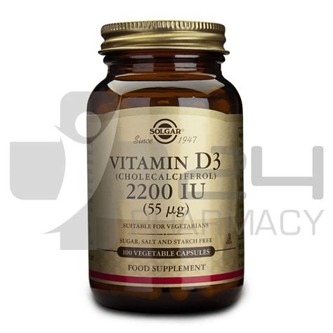 SOLGAR ΒΙΤΑΜΙΝΗ D3 2200IU 100S 100 ΚΑΨΟΥΛΕΣ | 24pharmacy.gr