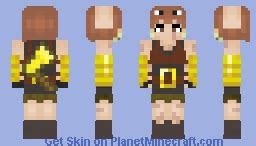 Piglin Brute Girl Mob Talker Minecraft Skin