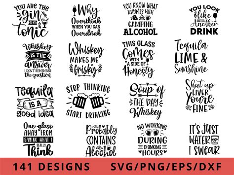 Coaster Svg Bundle Drink Coaster Svg Wine Saying Svg Beer Etsy