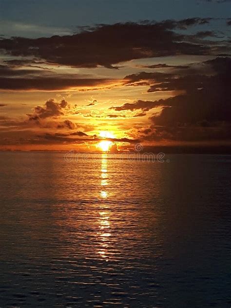 Sunset Fire In The Solomon Islands Stock Image Image Of Wall