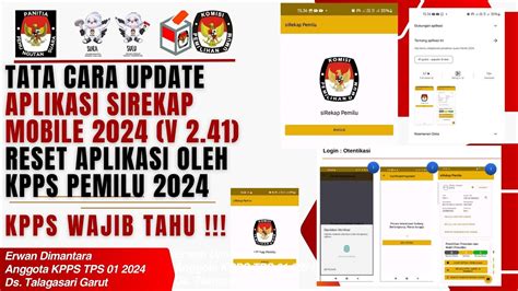 Penting Cara Update Sirekap Pemilu 2024 V 241 Oleh Kpps Reset