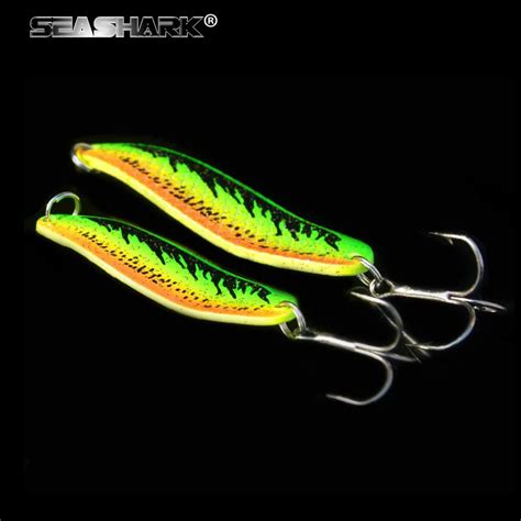 Seashark Fishing Lure G Cm Pcs Set Color Wobbler Peche Spoon Bait