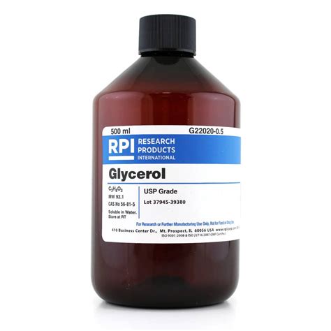 G22020 0 5 Glycerol Usp Grade 500 Milliliters