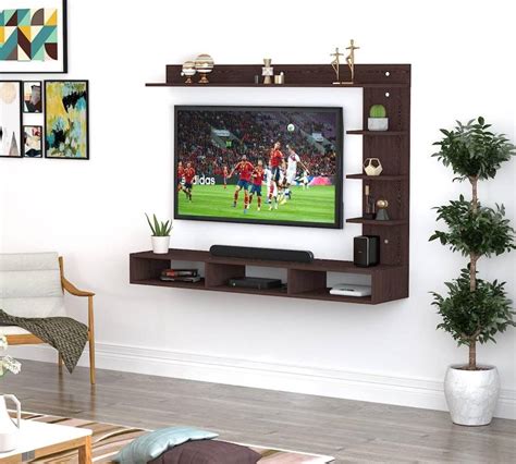 Pepperwood Engineered Wood Wall Mount Tv Unittv Standtv Cabinettv Entertainment Unit