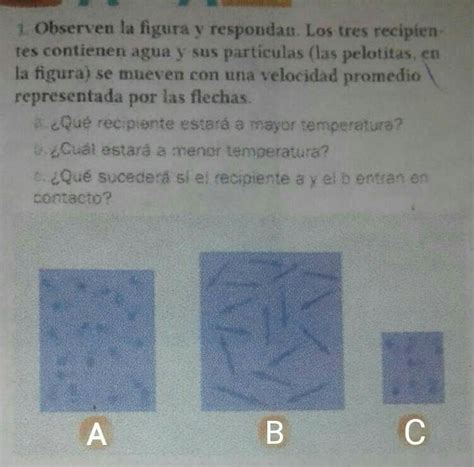 1 Observen La Figura Y Respondan Los Tres Recipientes Contienen Agua Y