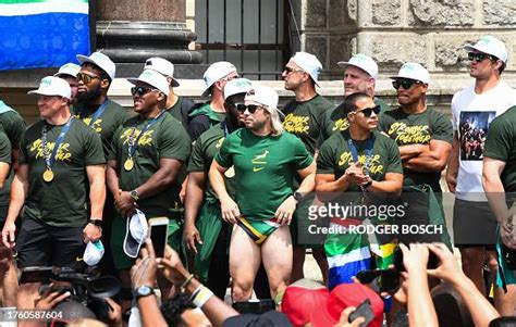 TOPSHOT - South Africa's scrum-half Faf de Klerk wearing a speedo ...