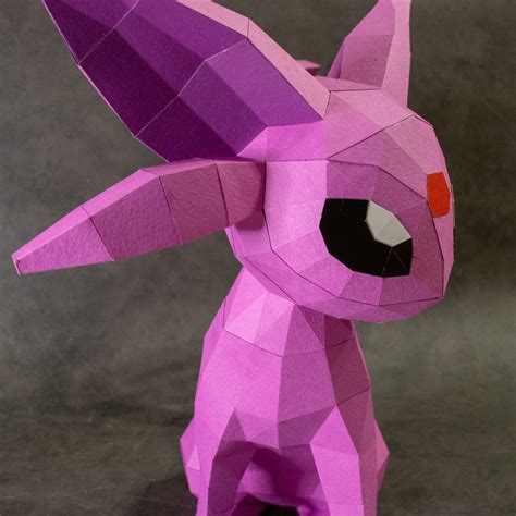 Pokemon Espeon Pdf Svg Papercraft Diy Pepakura Origami Etsy Hong Kong