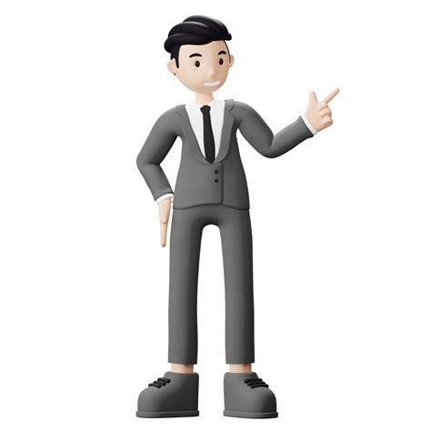 Business Man Pointing Right Png