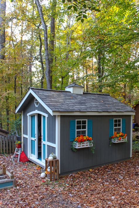 Custom Build a Cute Garden Shed using a Shed Kit from Lowe's