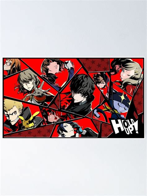 "Persona 5 Royal "Hold Up!" Shattered Glass Group Collage" Poster for ...