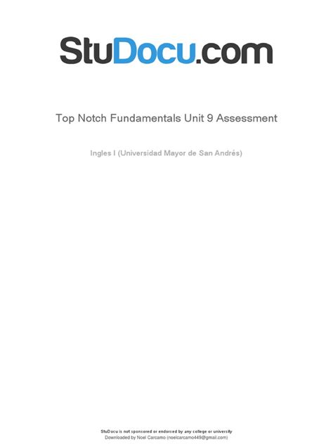 Top Notch Fundamentals Unit 9 Assessment Pdf Linguistics