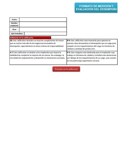 Solution Formato Evaluaci N De Desempe O Con Gr Fico De Resultados