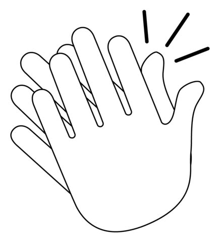 Clapping Hands Emoji Coloring Page Free Printable Coloring Pages The