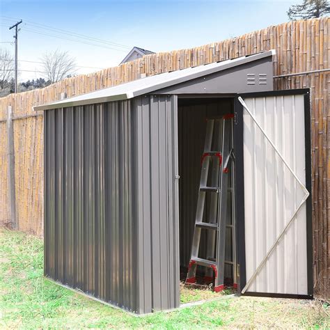 Buy MUPATER Storage Shed Outdoor 4 X 8 Lean To Shed Metal With