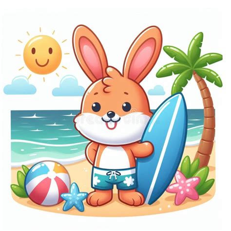 Rabbit Surfboard Stock Illustrations 123 Rabbit Surfboard Stock