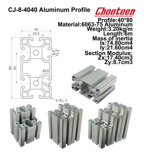 Aluminium Track Extrusions T Slot Extruded 2020 2040 4040 4080 V Slot