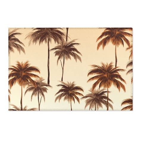 Area Rugs Sunny Palm Tree 3 Sizes Decorative Sun Stylish Tropical Decor ...