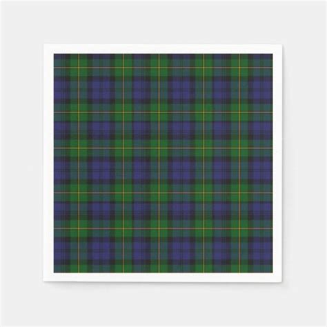 Gordon Clan Tartan Plaid Paper Napkins | Zazzle