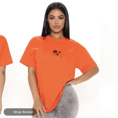 Fashion Nova Love Is Like Heaven Orange Top Size Depop