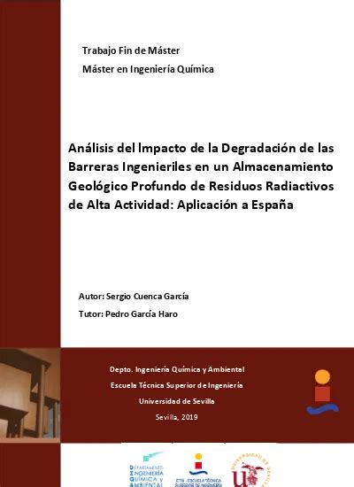 An Lisis Del Impacto De La Degradaci N De Las Barreras Ingenieriles En