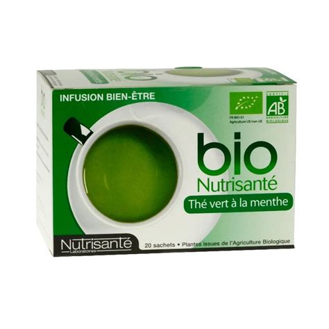 Bio Nutrisant Th Vert La Menthe Sachets Pharmacie Centrale Gex