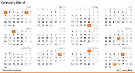 Calendario laboral 2024 consulta todos los festivos y puentes del año