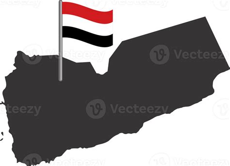 Yemen flag pin map location 23529928 PNG