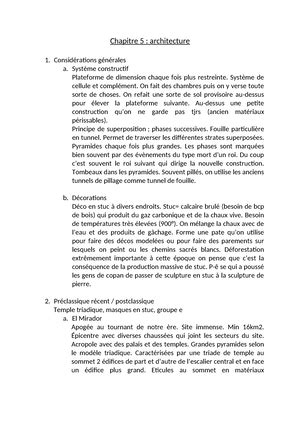 Mayas Chapitre 2 Notes De Cours Chapitre 2 Subsistance Et