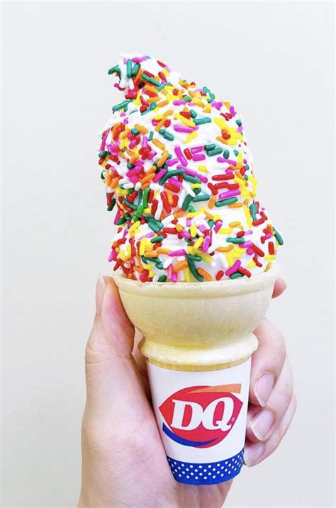 Vanilla Ice Cream Cone With Rainbow Sprinkles