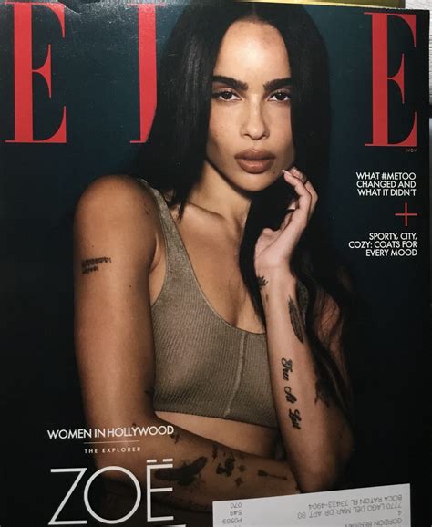 Elle Magazine November Zoe Kravitz Rare Cover