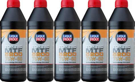 Liqui Moly 20845 Top Tec MTF 5200 75W 80 5x 1l 5 Liter