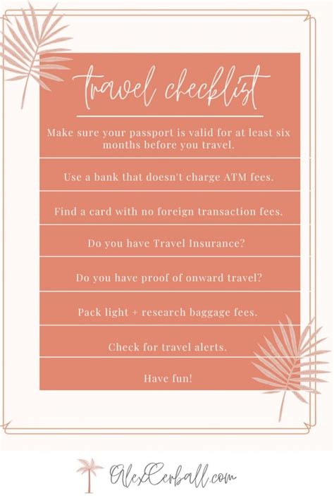 Travel Checklist Things To Do Before An International Trip