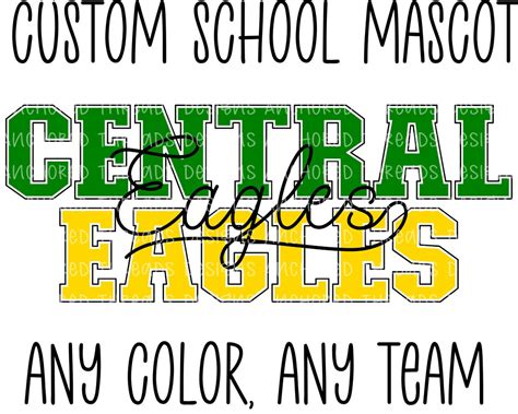 CUSTOM Team Mascot Team Mascot PNG Sports Mascot School - Etsy