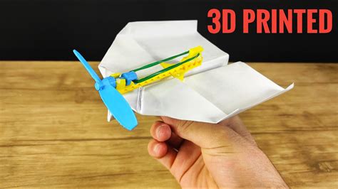 D Printed Paper Plane Engine Rubber Band Powered D Printing