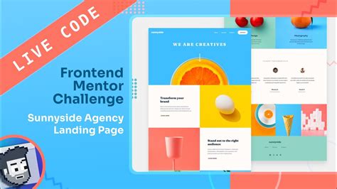 Live Code Frontend Mentor Challenge Sunnyside Agency Landing Page Youtube