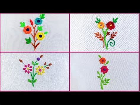 Amazing All Over Flower Hand Embroidery Designs Four All Over