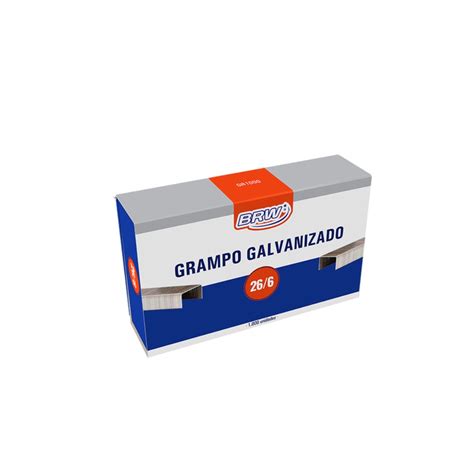 Grampo P Grampeador 26 6 Galvanizado 10 Cx C 5000 Unidades Shopee