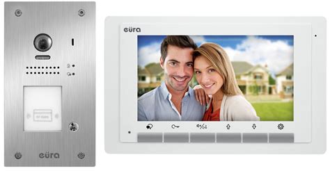 Wideodomofon Eura Vdp A P White Easy Jednorodzinny Lcd