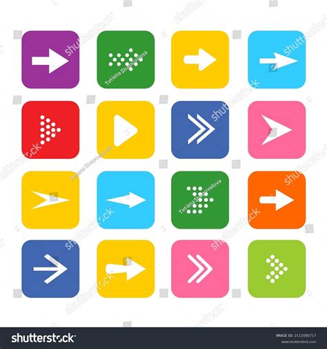 Set Arrow Icon Collection Different Arrows Stock Vector Royalty Free