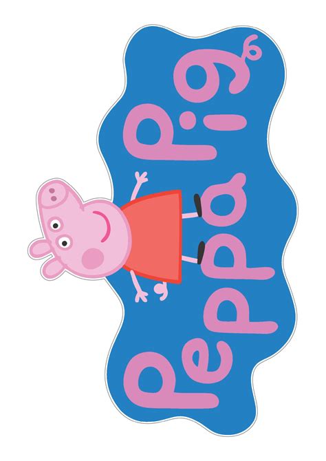 Topo De Bolo Peppa Pig Rosa E Azul 2 OrigamiAmi