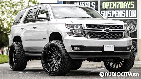 2020 Chevrolet Tahoe 4wd On 26 Force Off Road Wheels F40 Black Milled
