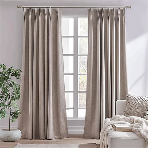 Amazon Jinchan Pinch Pleated Curtain 96 Inch Length 75 Blackout