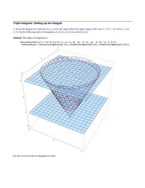 (PDF) Triple Integral Examples - math.creighton.edumath.creighton.edu ...