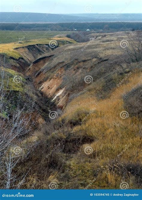 Ravine Stock Image Image Of Geology Bedrock Prairie 103594745