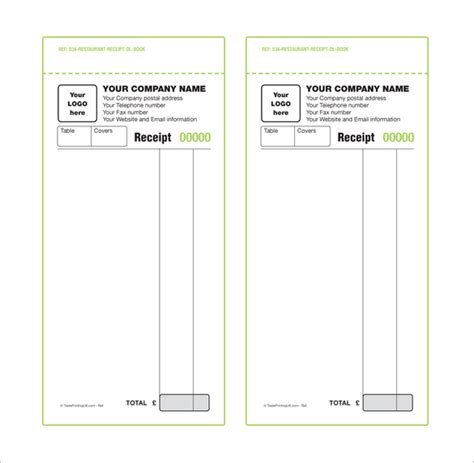 Receipt Book Template - 20+ Word, Excel, PDF Format Download | Free ...