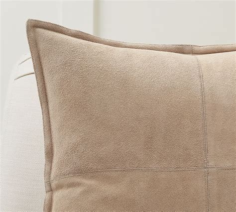 Pieced Suede Throw Pillow Pottery Barn