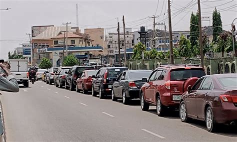 Photos Passengers Groan As Fuel Scarcity Long Queues Hit Lagos Abuja